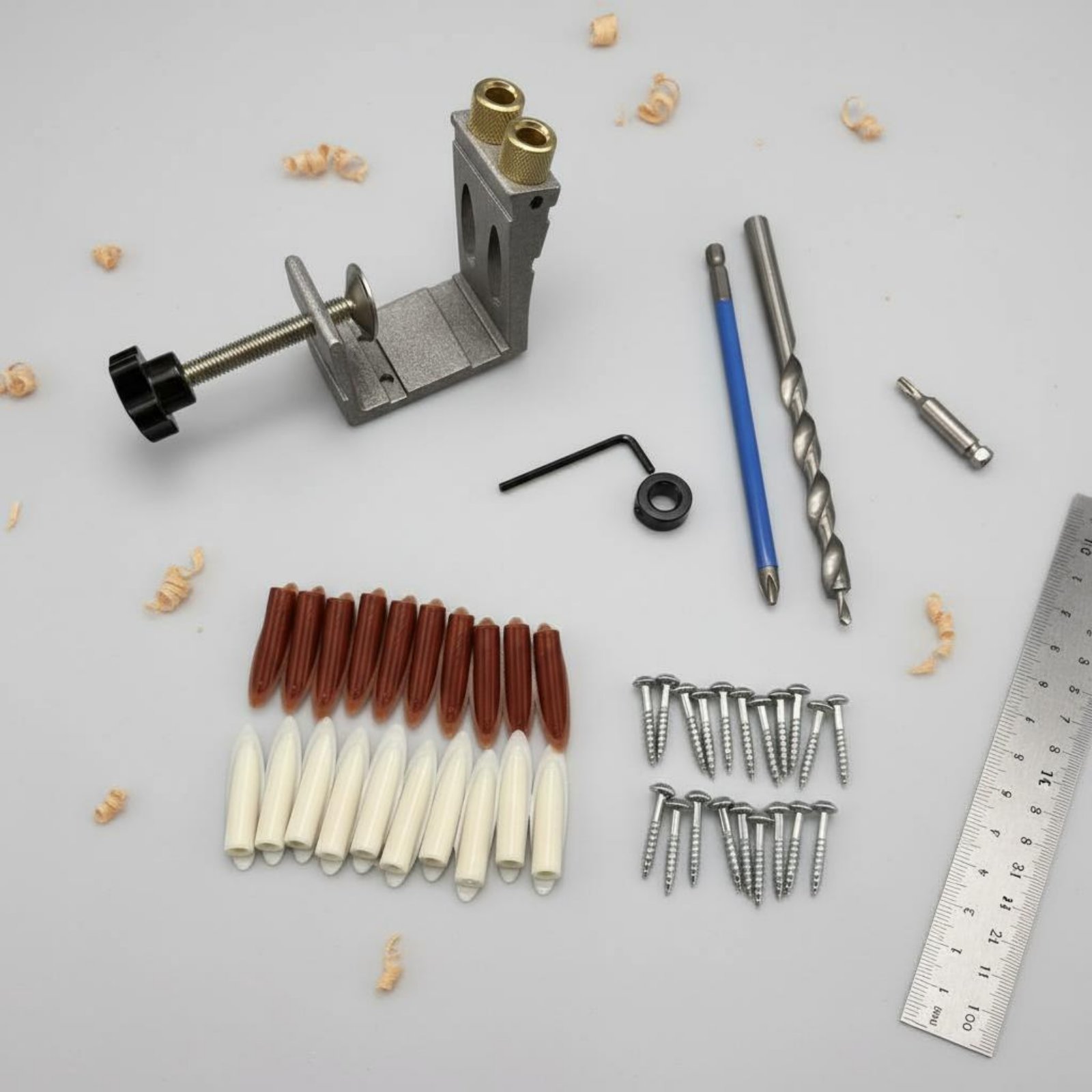 Pocket Hole Jig - Набор для сверления угловых отверстий из