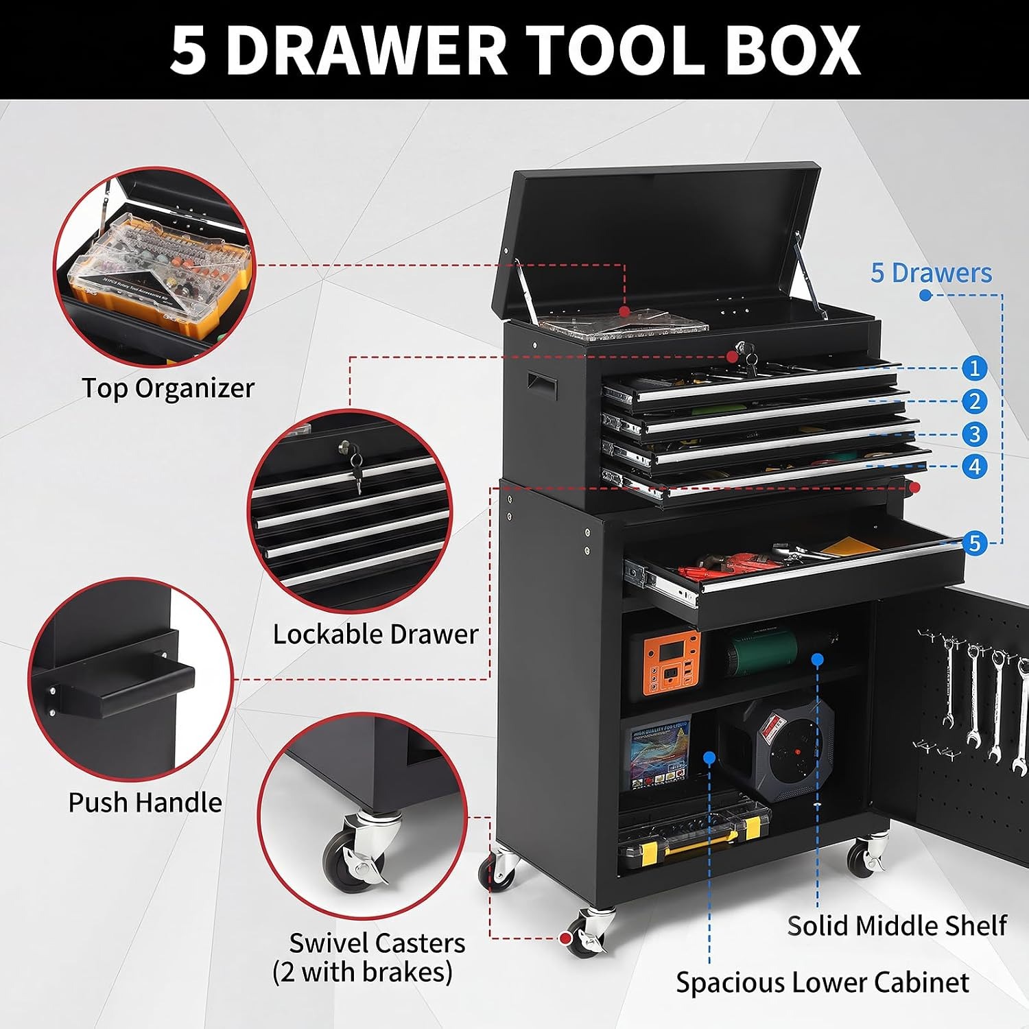 Мобильный стальной инструмента – обзор и цена Workshop Tools Rack